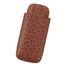 Cigar Case Humidor 2 Finger Holder Leather Portable Travel Father Men Gift