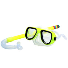 Kids Children Snorkel Set Swimming Goggles Semidry Snorkel Equipment for Boys and Girls Junior Snorkeling Gear Age 5 Plus Ref: 9245