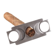 Cigar Boxs Humidors Cigar Cutters Guillotine Stainless Steel Double Self Sharpeniblades Grade Brushed Finish Elegant Pouch and Gift Box