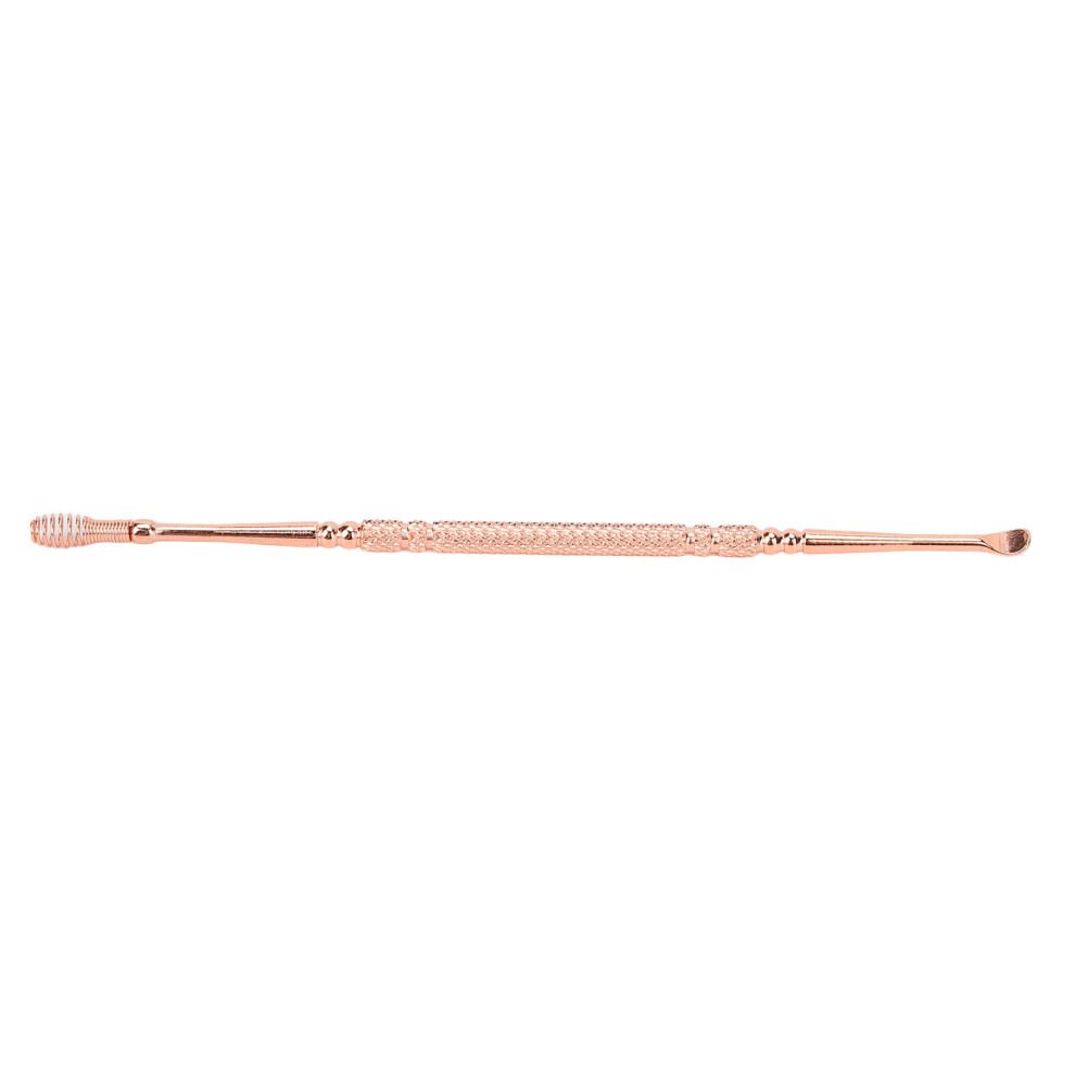 Stainless Steel Double Head Ear Spoon - Ergonomic Rose Gold  Durable