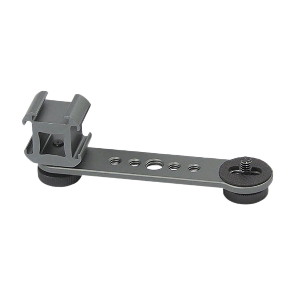 Triple Cold Shoe Mounts Plate Threehead 1/4Inch Screw Thread Extension Bar For Flash Stand Microphone Stand Light/Gray 9189345400131