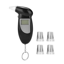 Digital Breath Tester Breathalyzer Alcohol Detector With LCD Backlight Black