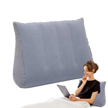 Wedge Pillow for Legs Under Knee Pillow Body Positioner Lumbar Cushion Gray for Home Camping Yoga School Beach Car