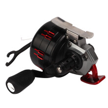 Red Aluminum Alloy Fishing Reel 3.6:1 Gear, 80m Line容量