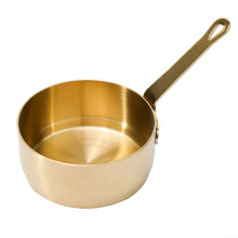 100ml Gold Mini Saucepan Small Stainless Steel Pot for Milk Coffee Butter Sauces No Lid