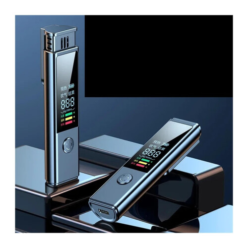 LCD Digital Display Breath Alcohol Tester NonContact TypeC Charging Black