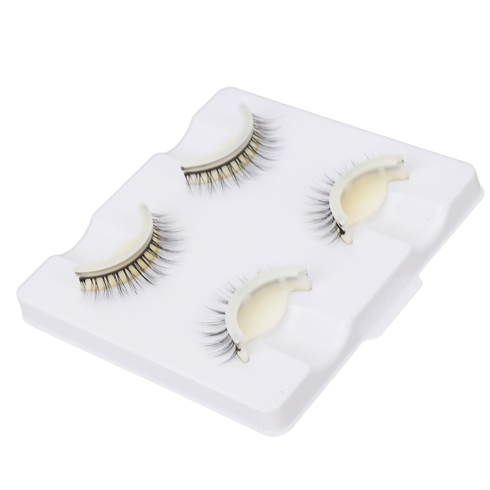 2 Pairs False Eyelashes Natural Dense Reusable Fiber LD2204