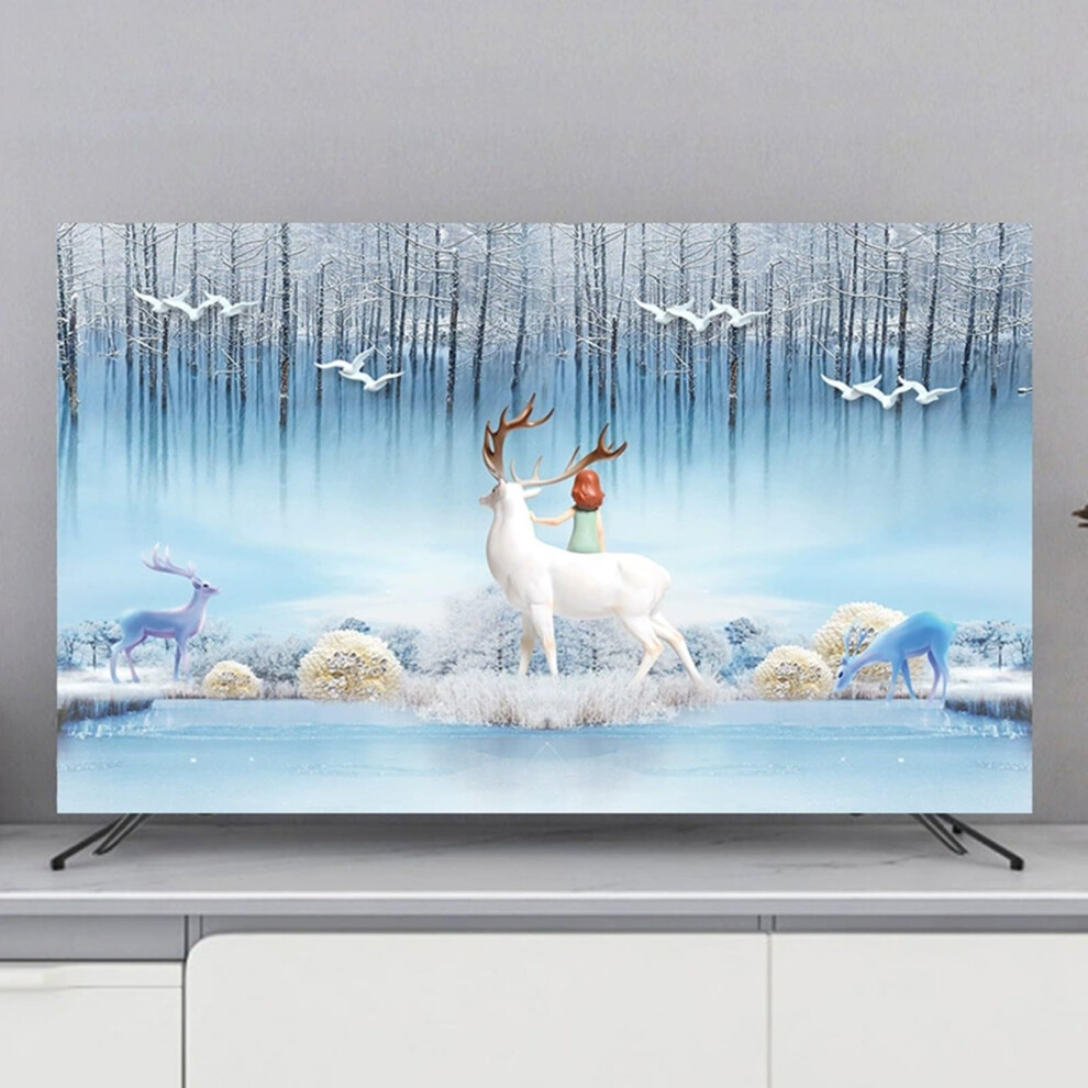 Tv Covers Indoor Tv Cover 3280 Inch Dustproof Soft Fabric Screen Protector For Wallmount Curved Tvs 9426802677072
