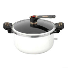 Large Capacity Pressure Cooker Nonstick Stainless Steel 7L White Induction Gas Electric Stove Compatible MultiCooker