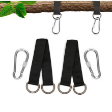 Hanging Kit Straps, 2 x 25 cm with Carabiner and Drings, Adjustable Hammock Straps 29CM