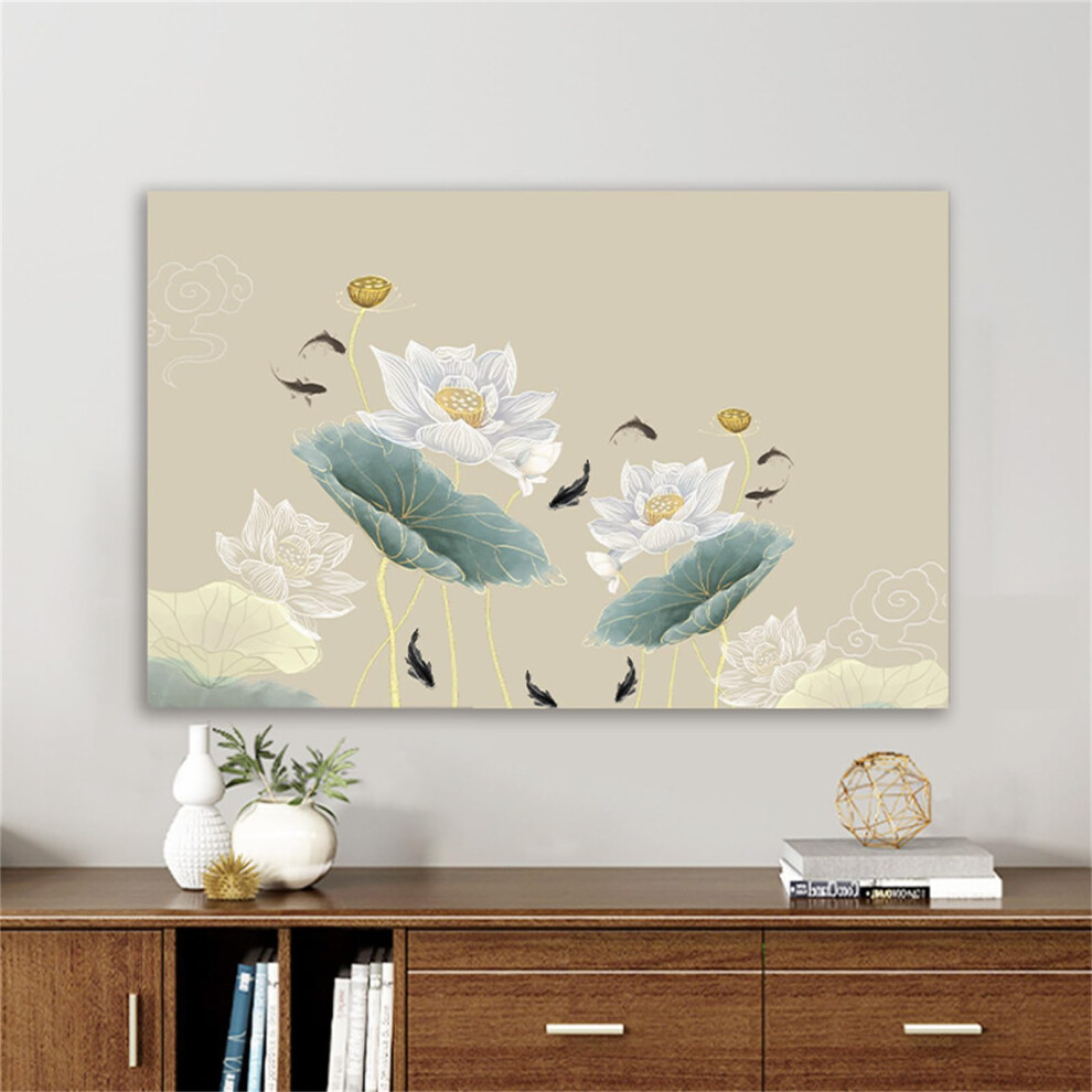 Tv Dust Cover Chinese Style Pattern Elastic Screen Cover For 3285 Inch Tvs And Pc Displays, Fish 3238 Inch 9426802677522