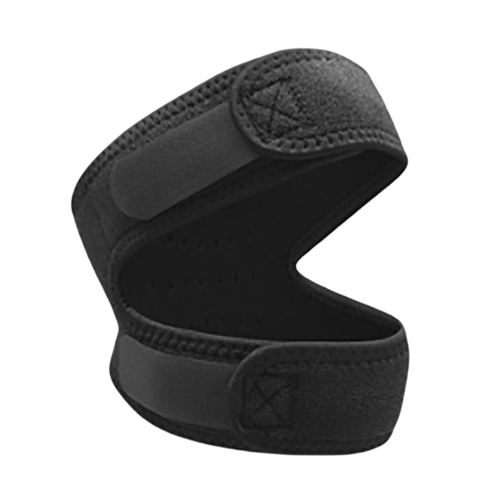 Black Patella Tendon Knee Brace Compression Adjustable For Baseball Basketball Soccer Cycling Hiking