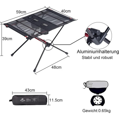 Τραπέζια Nylon Ripstop Ultralight, Ενισχυμένο Ρομπικό Νήμα για Επιπλέον Ανθεκτικότητα,