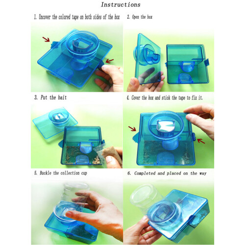 Eco-Friendly House-Shaped Cockroach Capture Device, Reusable Disintegration Trap for Safe Pest Control, Physical Capture Method with 2
