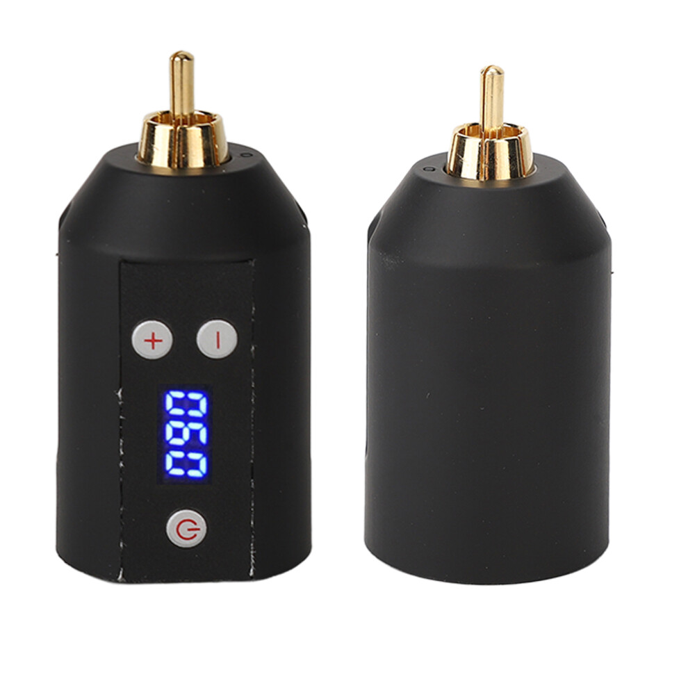 Black Adjustable 3-12V 1500Mah Cordless Tattoo Power Supply, Aluminum