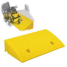 Car Threshold Ramp NonSlip Plastic Curb Ramp 3in 4in 5in Heights 49x27x13 cm Yellow for Sidewalk Driveway Garage