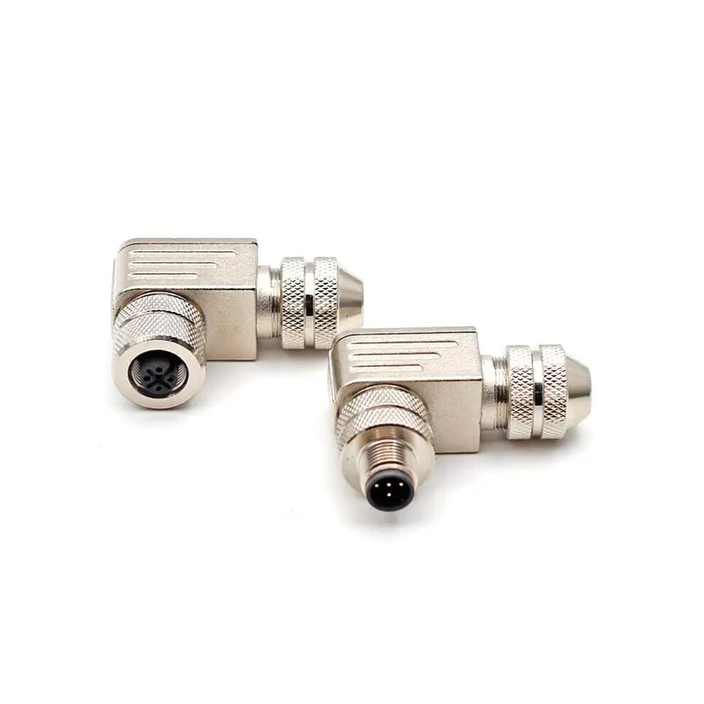M12 Metal Assembled Aviation Plug Ip67 Waterproof 3Pin Rightangle Connector Pg9 68Mm Cable Diameter 9347817299496