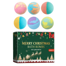 Bath Ball 6 Pack Handmade Bubble Bath Balls Organic Christmas Home Spa Fizzies For Women Men Girls Wife