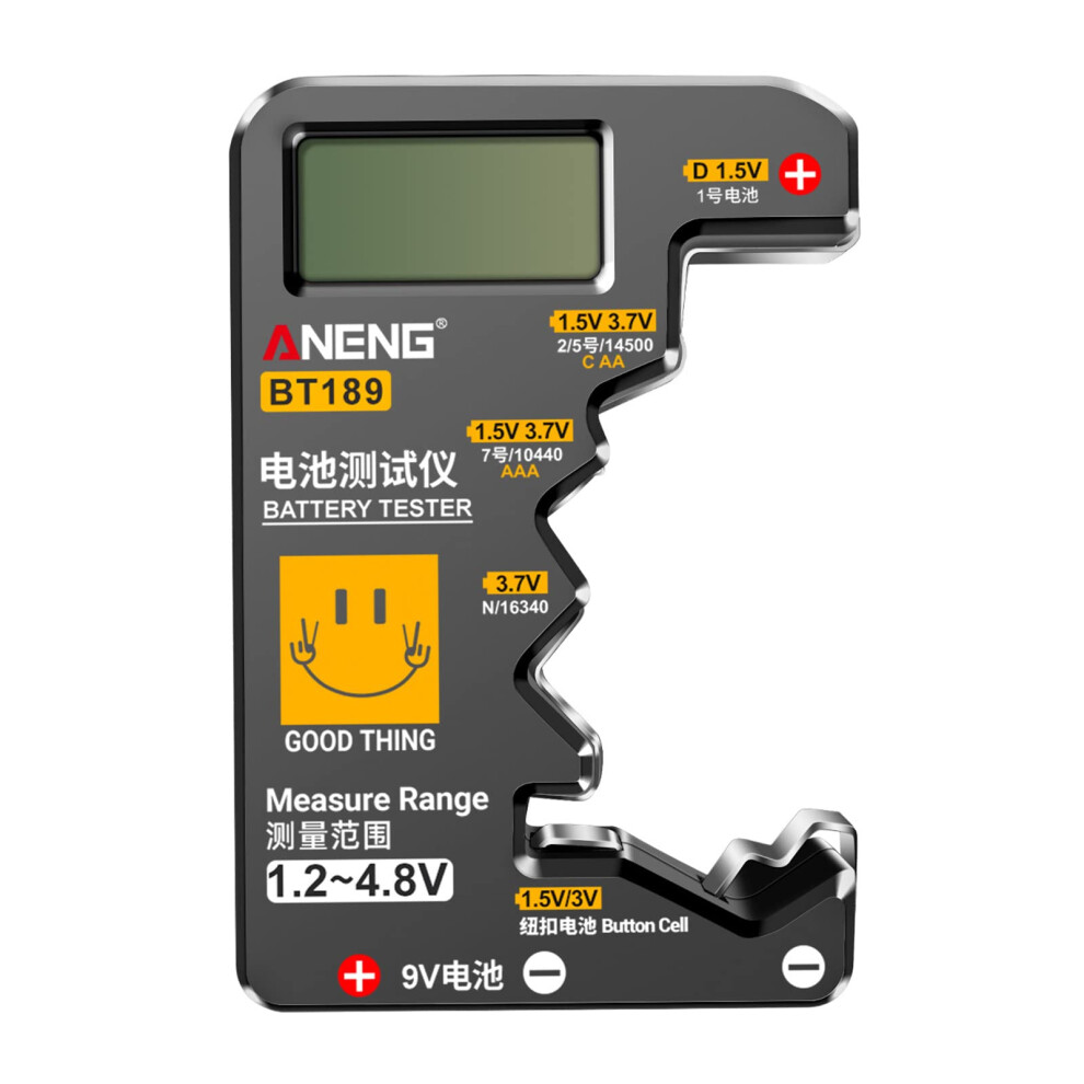 Battery Tester For Aa Cd 9V 1.5V Button Cell Batteries, Small Checkered Design, Household Battery Compatibility 9426802678277
