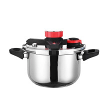 Pressure Stainless Steel Cooker 2.4 L Wear Resistant Steel Anti Scratch Self Locking Safety Valve Stovetop Compatible