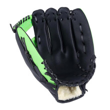 Teen Baseball Gloves Soft PU Leather Batting Gloves Thickened Padding For Pitcher And Catcher Practice Green Youth Size