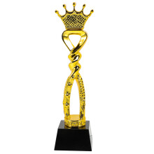 2Stk Goldene Kinderpreis-Trophäen Metall-Kristall Exquisites Design