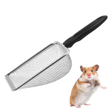Hamster Sand Bath Scoop Reptile Mesh Poop Scoop Fine Holes Stainless Steel Litter Cleaner