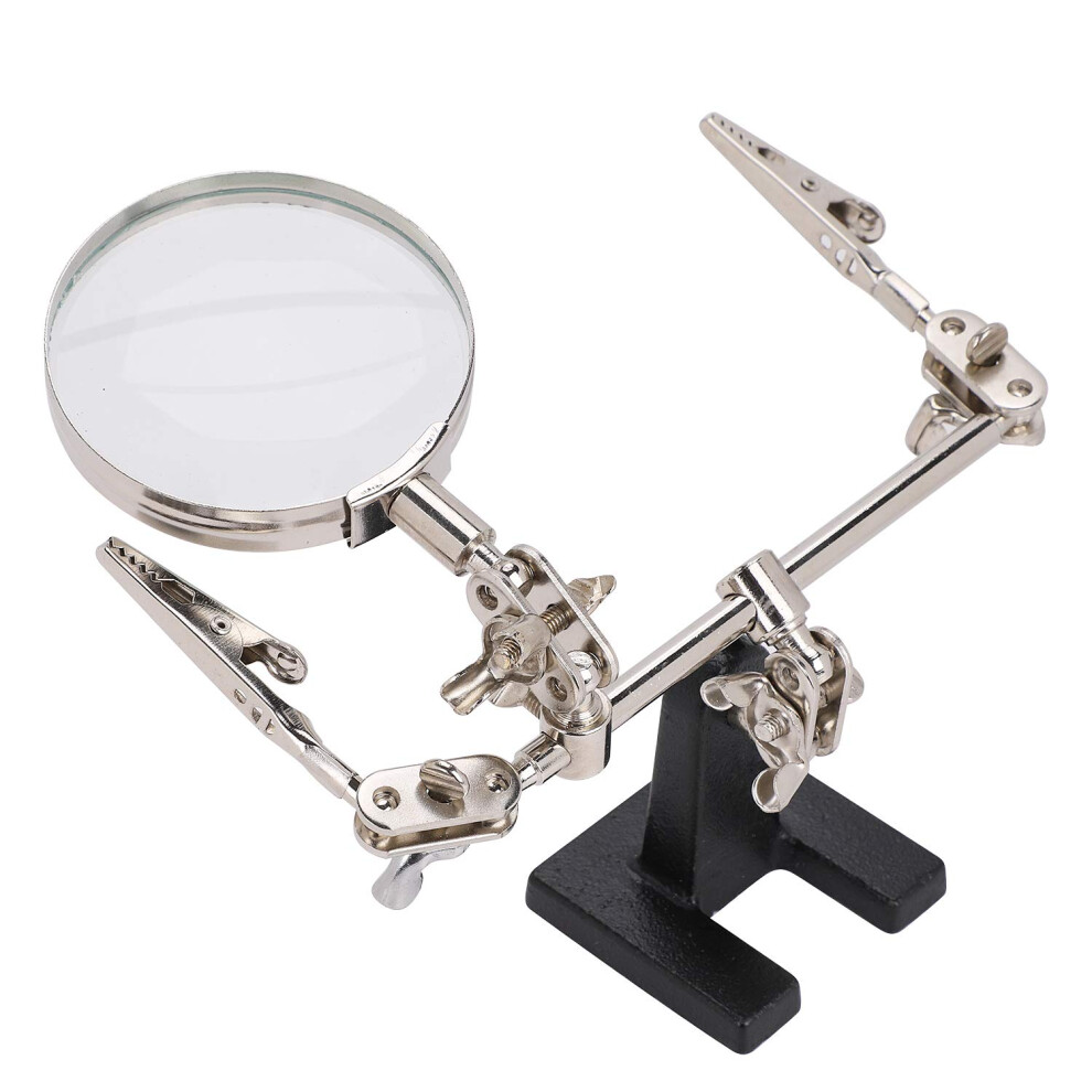Helping Hand Magnifier Soldering Station With Clamp And Clips For Diy 9382693877772