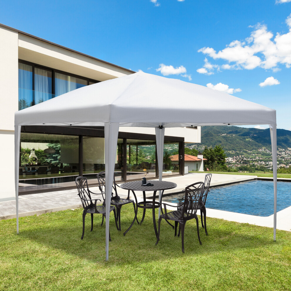 Outsunny 3 X 3M Garden Pop Up Gazebo Marquee Party Tent Wedding Canopy White