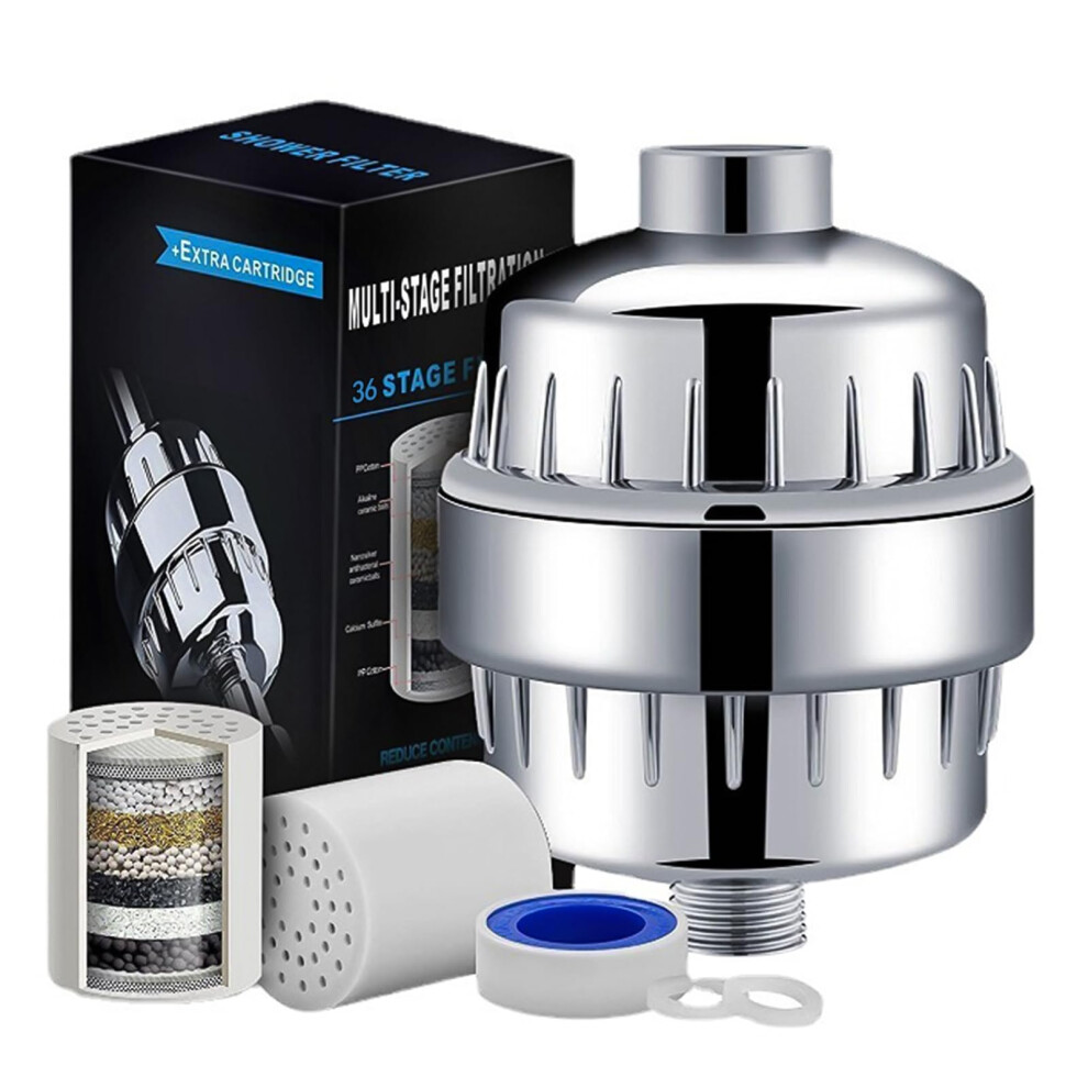 36Stage Vitamin C Shower Filter Water Softener Reduces Chlorine, Limescale Heavy Metals Uk 9347817196283