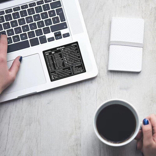 Keyboard Shortcut Stickers Adhesive Quick Reference Guide For Any PC, Laptop, Desktop 1