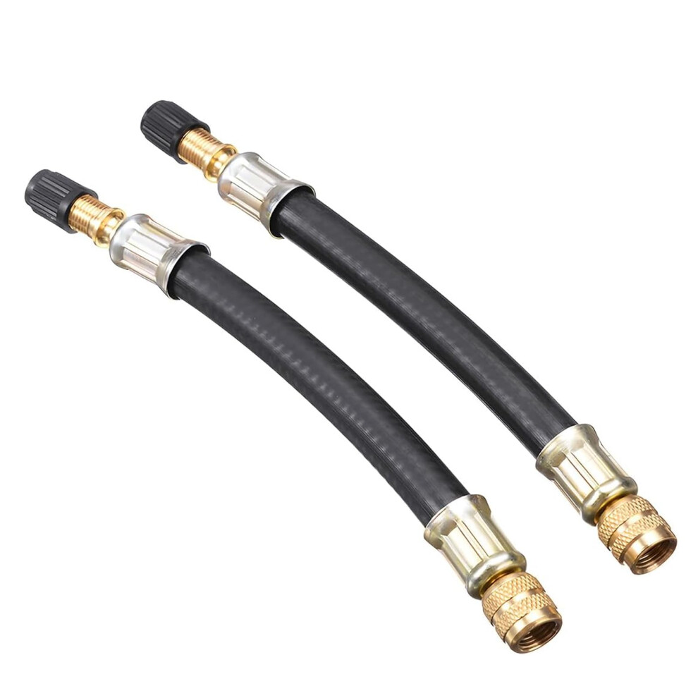 2 Pieces Flexible Rubber Tire Valve Adapter Extension With Valve Cap For Universal Cars, Trucks, Motorcycles, Bikes (210Mm) 9347817196245