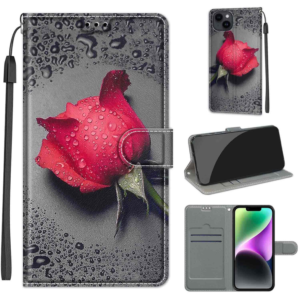 Pu Leather Flip Wallet Case With Magnetic Closure And Card Slots Kickstand For Iphone 15 9382693007827