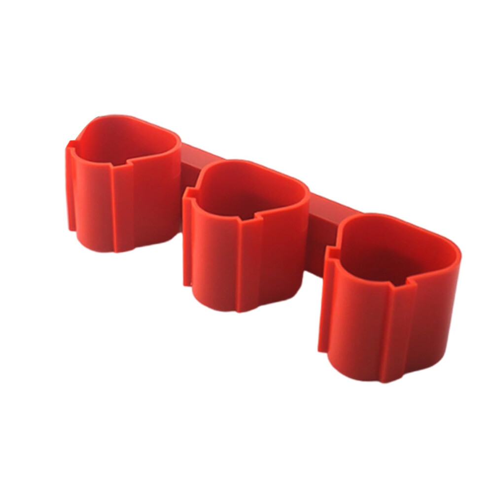 3Slot Wall Mount Battery Holder For Secure Storage Of 12V Batteries In Garage Or Workshop Red 9199774725729