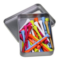Wood Golf Tees 42/70/83mm Pack With Storage Case Multicoloured Tees Accessories