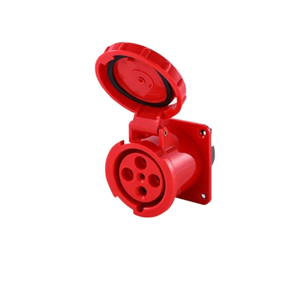 63A Industrial Plug And Socket 3P/4P/5Pin Electrical Connector Ip67 Wallmounted Male And Female, 5P Panel Mounted, 25V 9382693008428