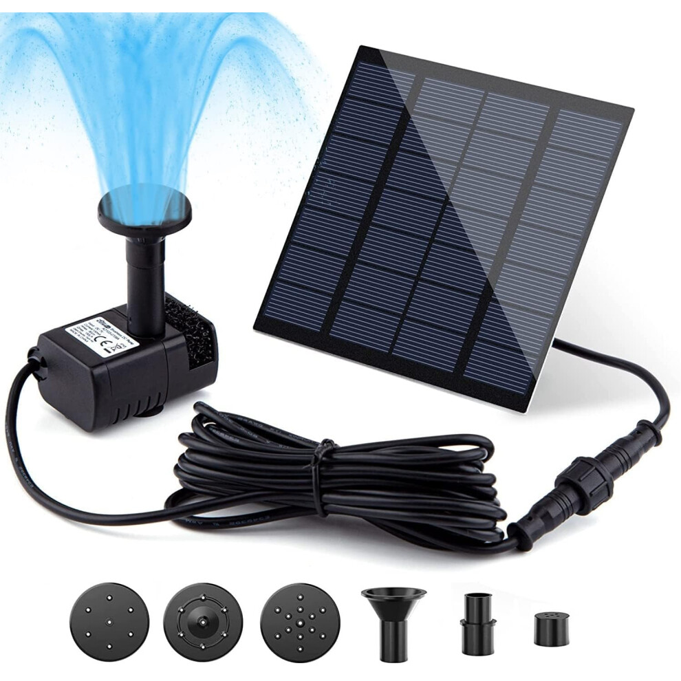 Upgraded Solar Fountain With 6 Nozzles For Garden, Pool, Pond 9382693878953