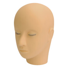 Eyelash Extension Mannequin Head 3-Layer Silicone Practice Doll 24x15cm
