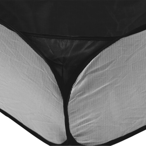 Portable Small Pet Play Tent Foldable & Breathable Mesh Easy Access Black 2