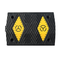 Rubber Speed Bump for Driveway and Parking Lot, Heavy Duty Road Speed Reducer with Shock Absorption