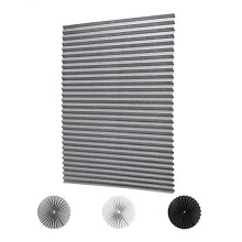 2 Pack 120CMx180CM Pleated Fabric Blind Light Filtering Shade, Quick Fix, 4 Clips, Gray