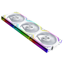 InterstellarV2RS Daisy Chain RGB PC Fan 120MM Triple Pack,1850RPM/68CFM/2.4mmH2O,5V3PIN ARGB and 12V4PIN PWM Fan (White)