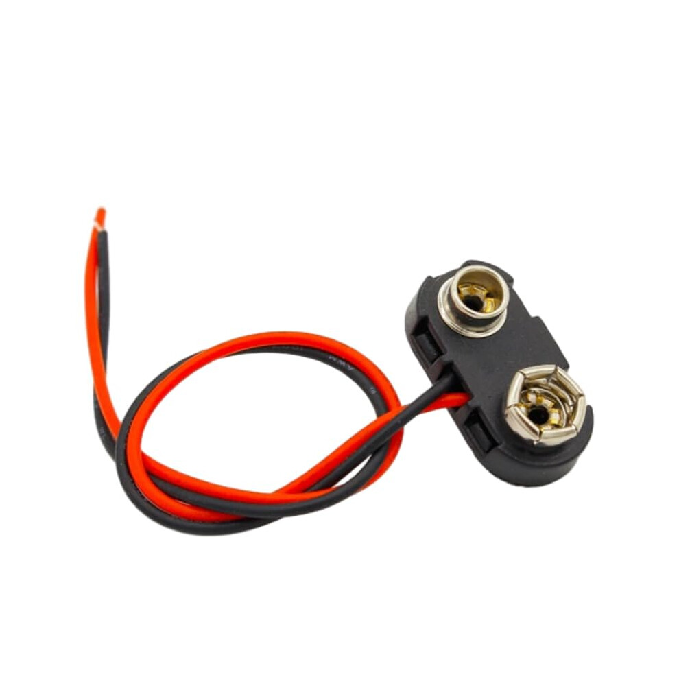 9V Battery Snap Connector With Lead Wires 10Pack Clip Connectors 9347817302226