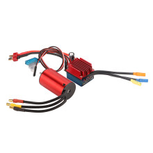 2845 3700KV Brushless Motor & 35A ESC Set for 1/12 RC Car, Waterproof, Red