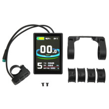 Electric Bicycle LCD Display with Power Assist, Waterproof Universal E Scooter M5 Meter for Multi-Gear Switching and Real-Time Battery Monitoring