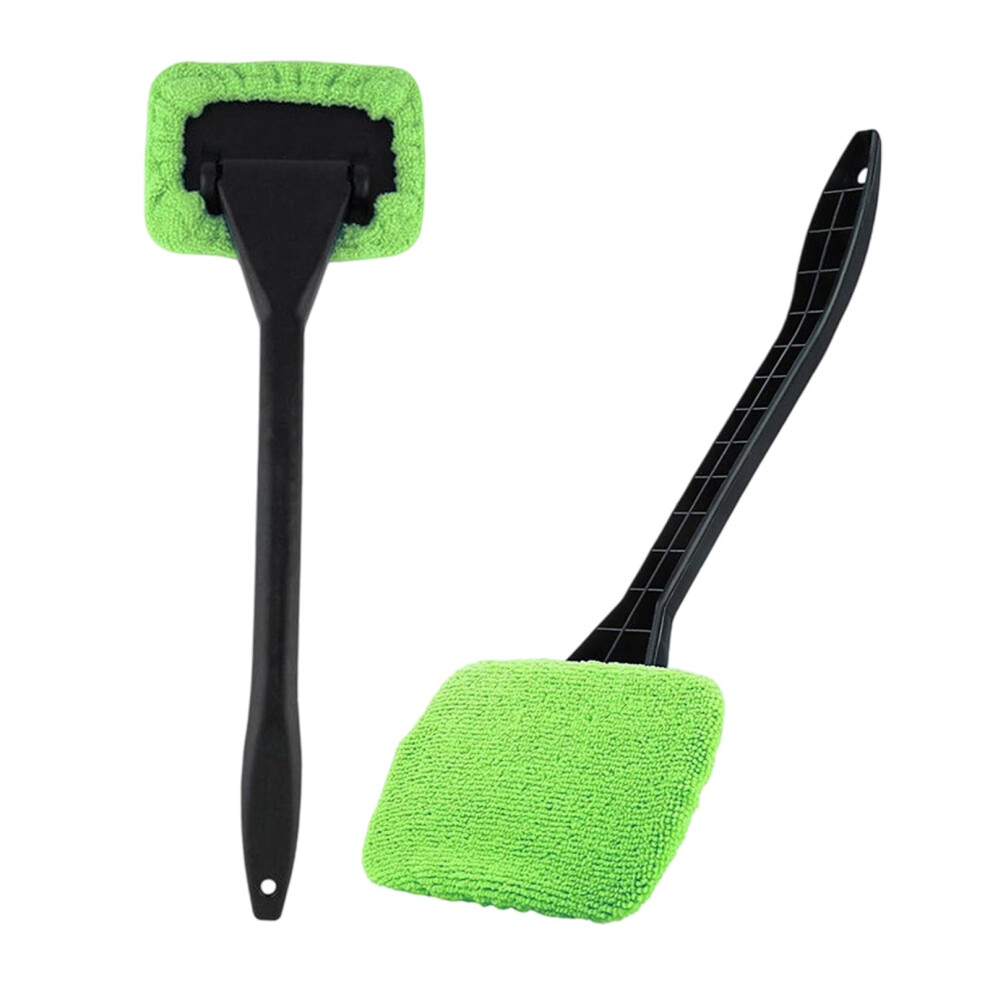 2Pc Car Windshield Cleaning Tool With 180 Rotating Brush And Ergonomic Grip For Windows 9382693009500