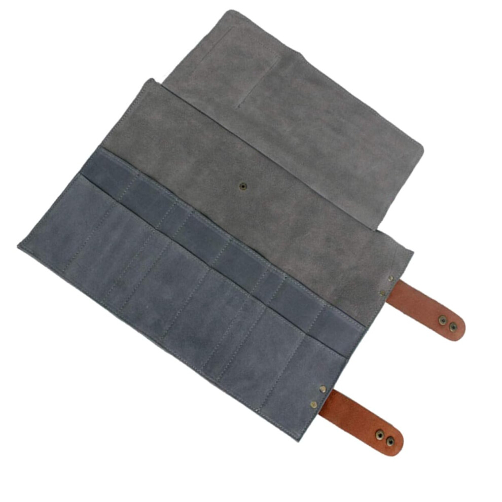 Slots Barber Tools Bag Leather Rolling Case For Scissors And Combs Professional Shear Pouch Hairdressing 9426802680966