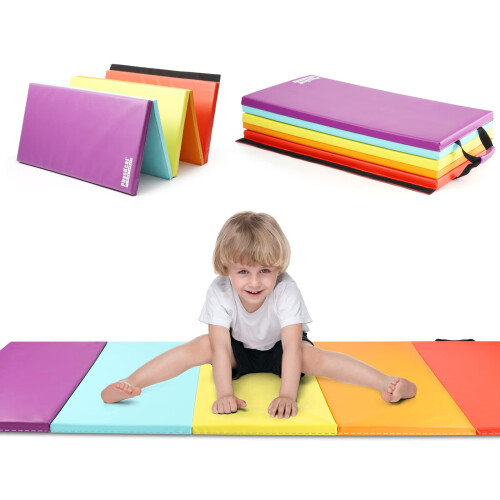 5Panel Folding Gymnastics Mat with Carrying Handles 195x75x2.8