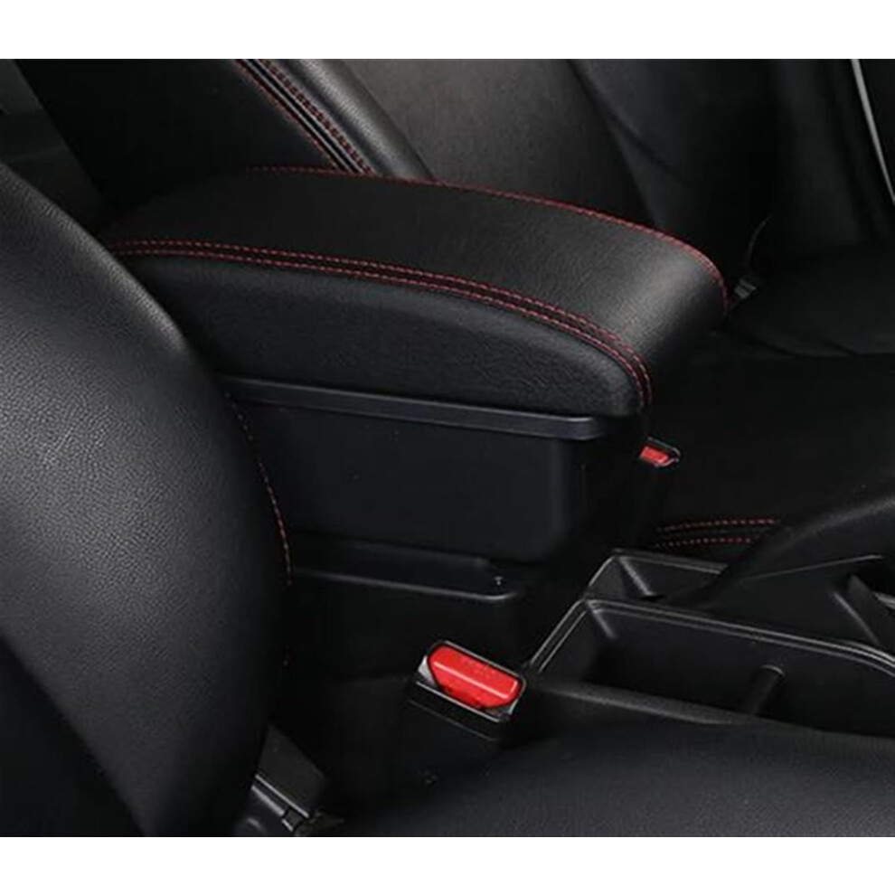 Car Armrest Box Pu Leather Center Console Organizer With Spacious Storage For Nissan Almera Versa 9347817198317