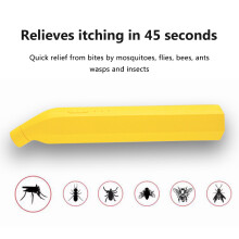 Penna Elettronica Antiprurito per Punte di Zanzara, 15,5*2,5 cm, Giallo